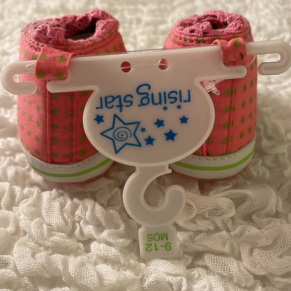 Polka Dots & Lace Baby Shoes - Picture 3 of 6